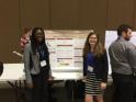 SIUE junior Kelly Buch (right) presented her research in a poster and oral presentation in January. (Courtesy photo)
