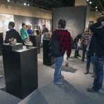 Visitors at the opening of the SIUE Spring Graduate show 2013 (photo courtesy of Howard Ash)