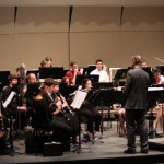 Dr. David Maslanka and Dr. John Bell rehearsing with the SIUE Wind Symphony
