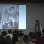 Van Eck tells audience the story of Wounded Knee
