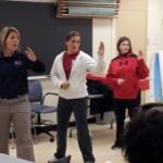 SIUE officers teach RAD techniques to women's studies class